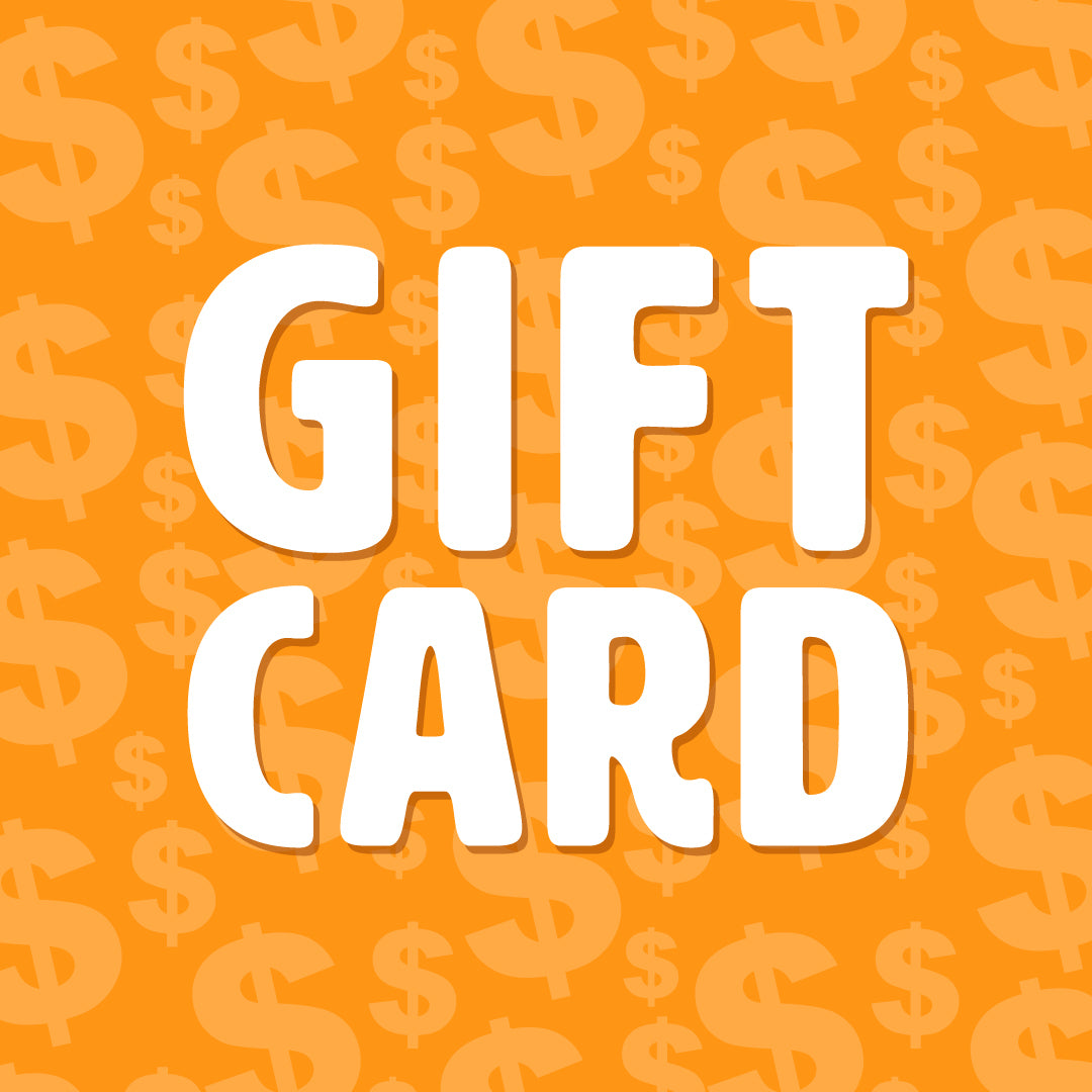 The E-Gift Card by Unstable Games features an orange background with a repeating dollar sign pattern. Bold white text reads "Gift Card." Perfect for gaming enthusiasts, these electronic gift cards are delivered via email immediately.