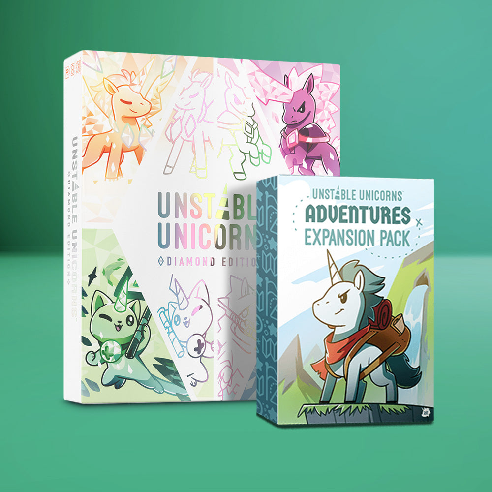 Unstable Unicorns: Diamond Edition: Base Game + Adventures Expansion Bundle Unstable Unicorns: Diamond Edition: Base Game + Adventures Expansion Bundle