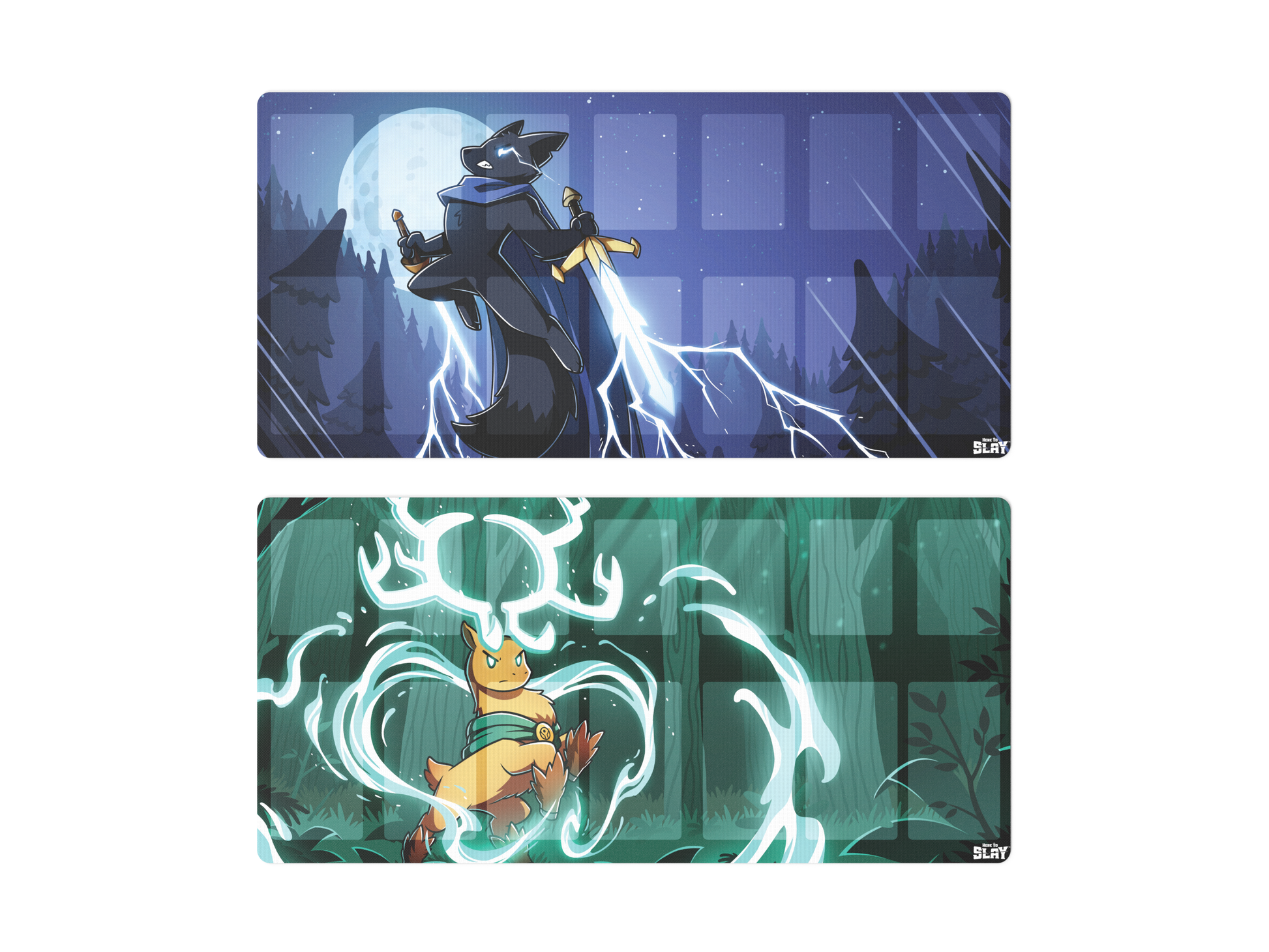Here to Slay: 2 Warriors & Druids Play Mat Bundle