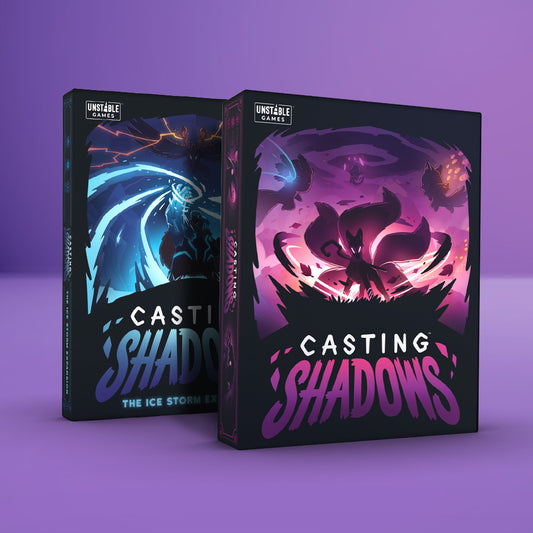 casting shadows card sleeves Casting Shadows: Base Game + The Molten Rock Expansion – UnstableGames
